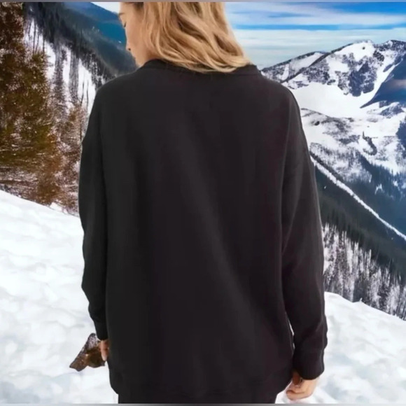 Aerie 
Lace up sweatshirt 
Black 
Size small 
Pit to pit 24”
Length 27” - Picture 2 of 8